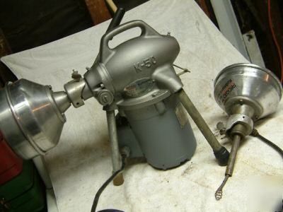 Ridgid model k-50 pipe drain cleaner with two drums