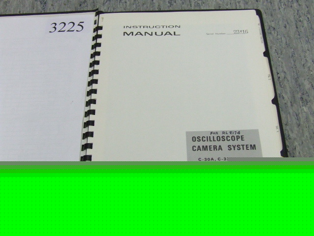 Tektronix oscilloscope camera system c-30A, c-32 manual