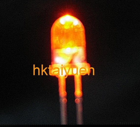 100X orange 5MM led 5000MCD lamp light free resistors