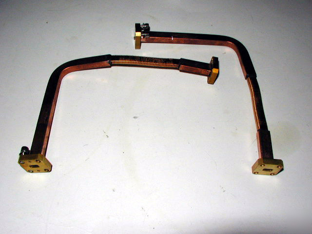 Lot of 2 9.25 inch wr-28 flexible waveguides