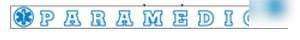 Paramedic inside window banner decal