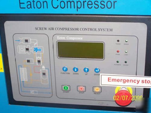 Eaton industrial 40HP dual volt rotary air compressor