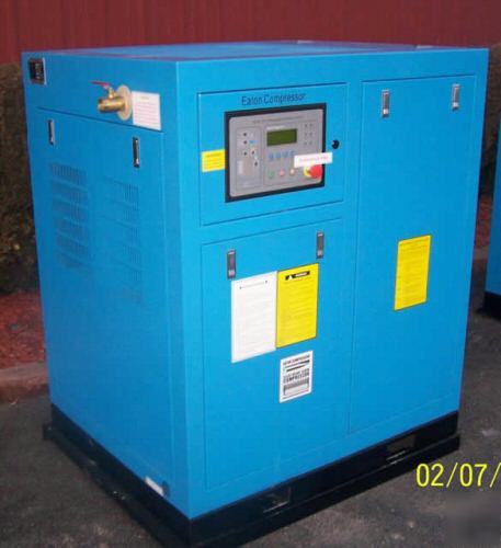 Eaton industrial 40HP dual volt rotary air compressor