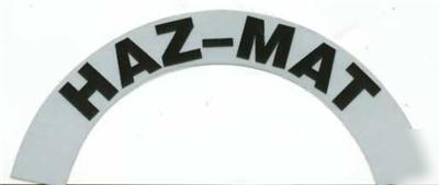 Fire helmet crescent decals haz-mat black