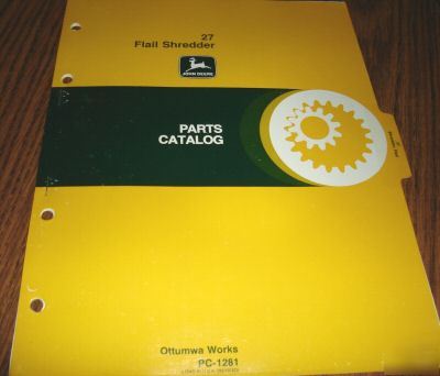 John deere 27 flail shredder parts catalog jd