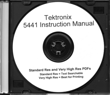 Tek 5441 manual A3 +A4 +2 resolutions +text search