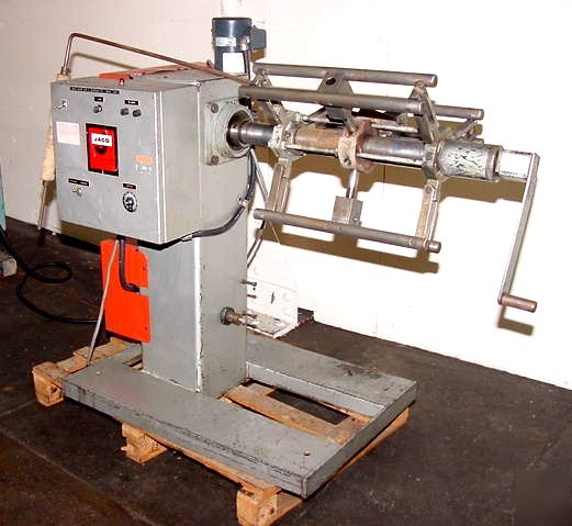 1500LB uncoiler, jaco jrve-1516 dc motorized
