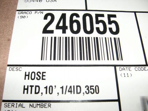 New graco power lock heated whip hose 246055 