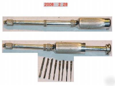 Stanley yankee 03-043 push drill and 8 bits
