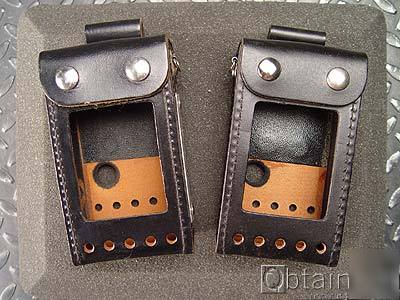 2 ea leather carry case for air samplers model unknown
