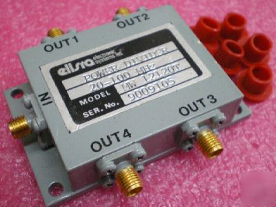 Elisra 4-way sma power divider \ splitter 20-100 mhz