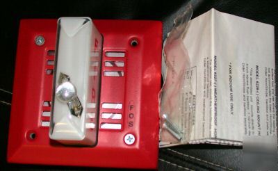 Fos 6226L-w-14-24-dc flush horn strobe red 