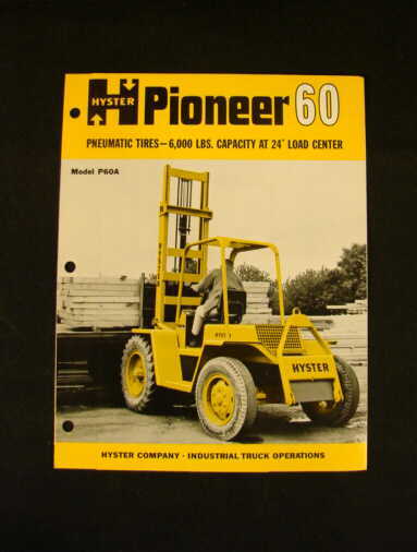 Hyster pioneer 60 fork lift truck brochure 1966 originl