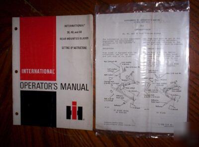 Ih farmall international 30 40 50 rear blades manual