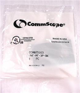 Lot of 26 - commscope faceplate CC0025163 unf-mf-3P-bk
