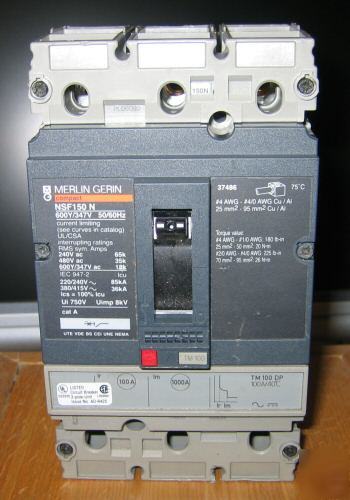 Merlin gerin circuit breaker box NSF150-n