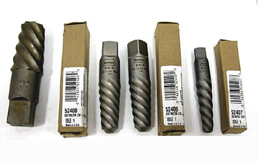 New 4 large screw extractors 7, 8, 10 hanson, cleveland