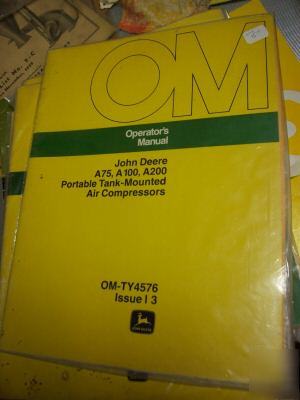 John deere manual A75, A100 A200 air compressor