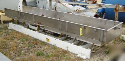 30â€ x 13.5' x 11â€h ss cardwell vibrating conveyor(4602)