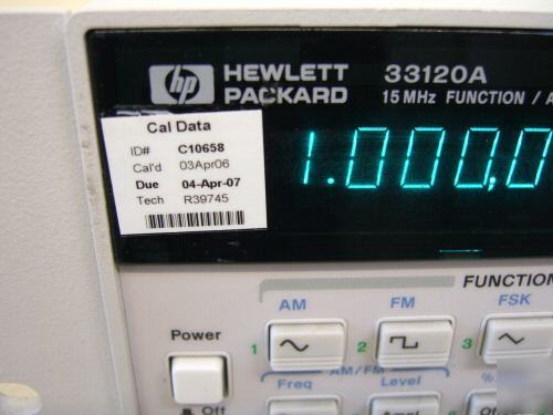 Hp (agilent) 33120A function / arbitrary wf generator