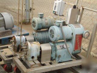 Pump, positive, waukesha, size 10, 1 hp, s/st,