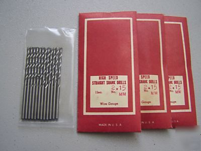 New metric drill bits 2.15 usa made qty 36 