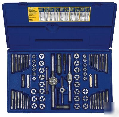 Irwin 76 pc sae & metric tap die & extractor set 26376