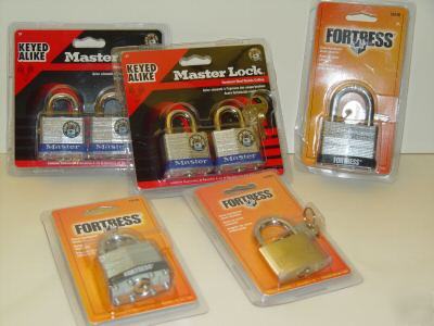 Master padlock key locks - master/ fortress assort. #2