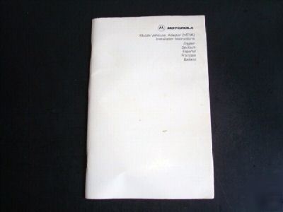 Motorola mtva installation & user manuals, ht mt mts(x)