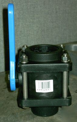 Norwesco ball valve, poly bolted, 2
