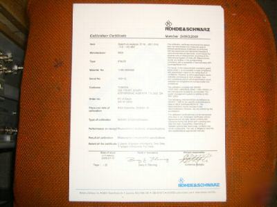 Rohde & schwarz FSU26 B18/B23/B25 26.5GHZ sa