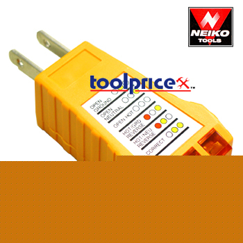 Receptacle tester - electrical plug outlet/wire tester