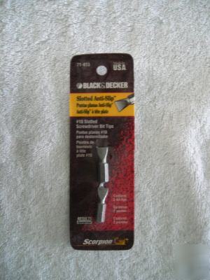 Black & decker slotted anti-slip #10 insert bit 71-413