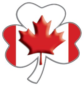 Fire rescue canadian flag shamrock helmet decal