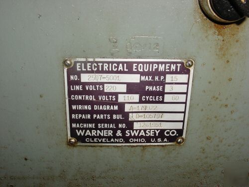 Warner&swasey -2 1/4IN-5SPDL-automatic screw machine