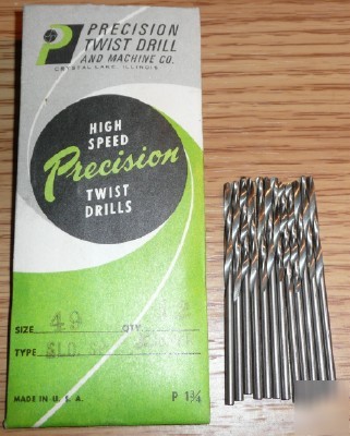 12PC jobber length #49 hss drill - usa