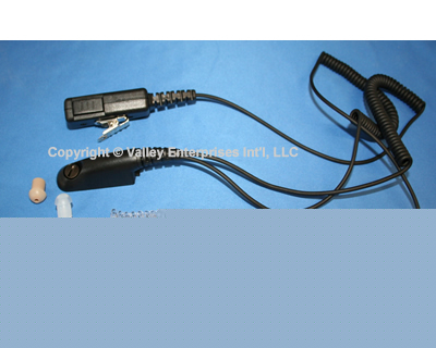 3' coil earbud audio & mic for motorola HT750 HT1250