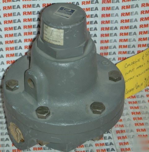 Fischer & porter chlorine SO2 flowrator control valve 