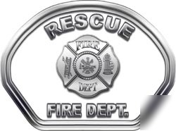 Fire helmet face decal 49 reflective rescue white