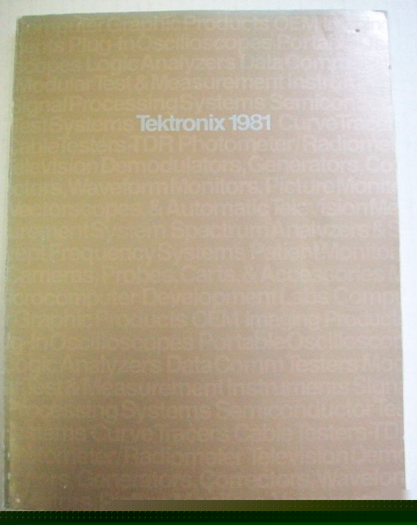 Tektronix products catalog 1981 - $5 shipping 