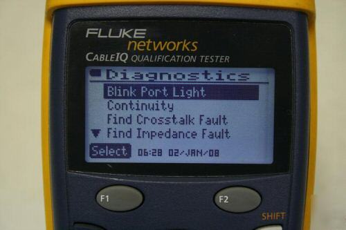 Fluke cableiq qualification tester 10/100/1000/voip