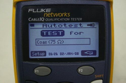 Fluke cableiq qualification tester 10/100/1000/voip