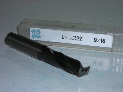 Used osg solid carbide coolant fed drill 9/16'' 