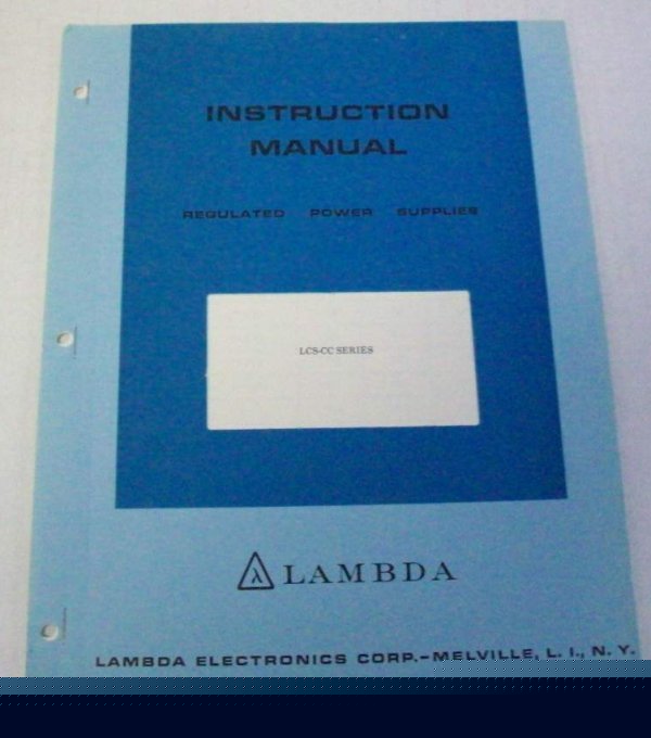 Lambda electronics lcs-cc operating and service manual