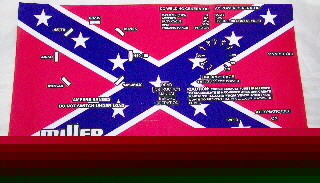 Miller welders bluestar 2E rebel flag name plate decal