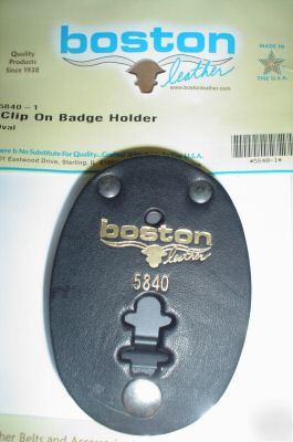 New boston leather oval badge belt clip on holder 5840 