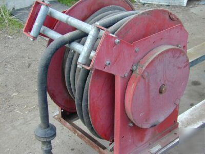 Large self retracting hydraulic hose reel