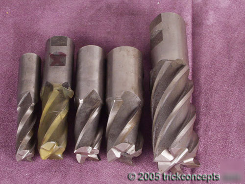 5 end mills milling bits large 4 6 flute 3/4 to 1 1/2