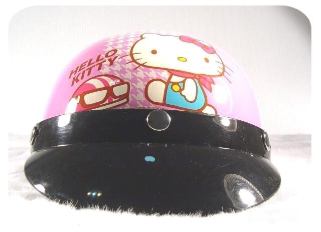 New hello kitty kids motorcycle bike helmet harley pink 