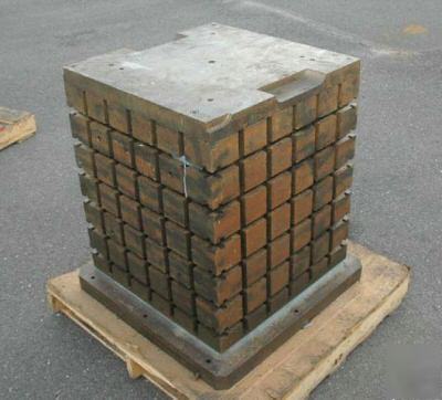 Cast iron 24 x 24 machining tombstone w/3/4 in. t-slots